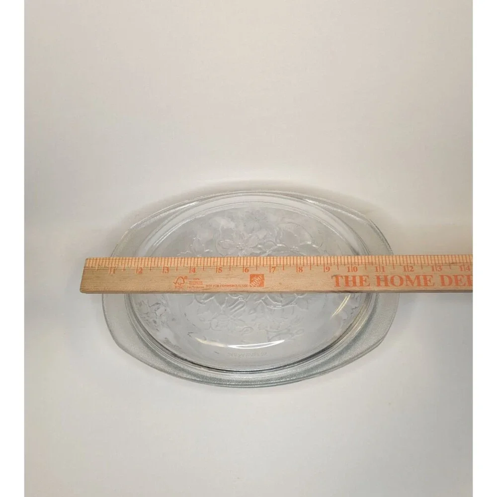 Princess House Fantasia #529 3 Qt Oval Covered Casserole Dish Clear Glass Lid